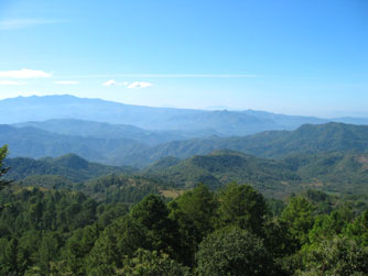 The mountains of Morazan, El Salvador
